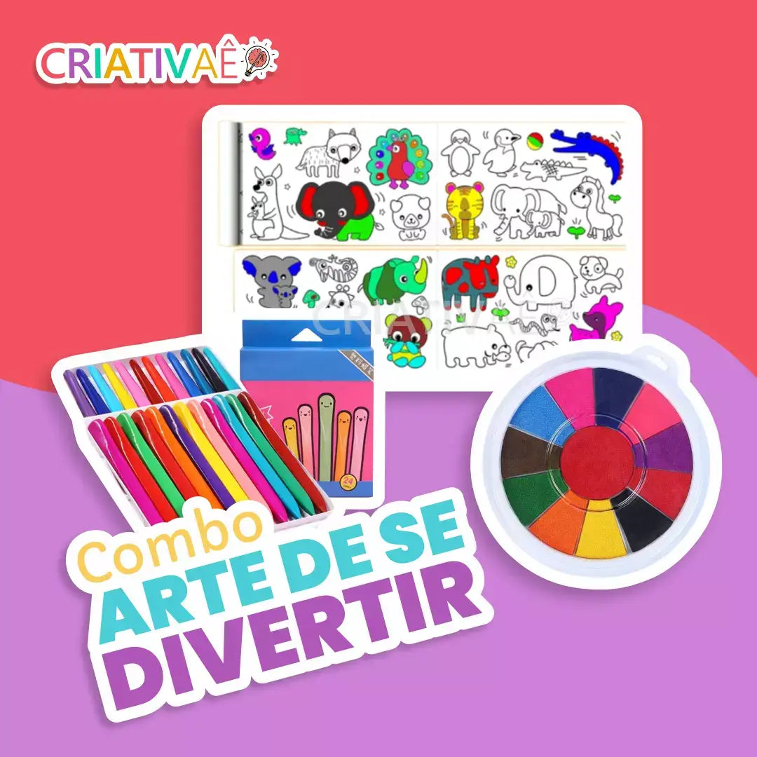 Combo Arte de se Divertir + Brinde Exclusivo 3+ Criativaê