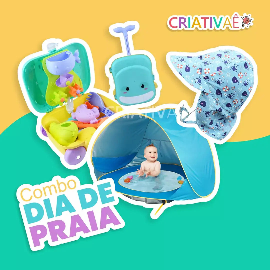 Combo Dia de Praia + Brinde Exclusivo 0-2 Criativaê