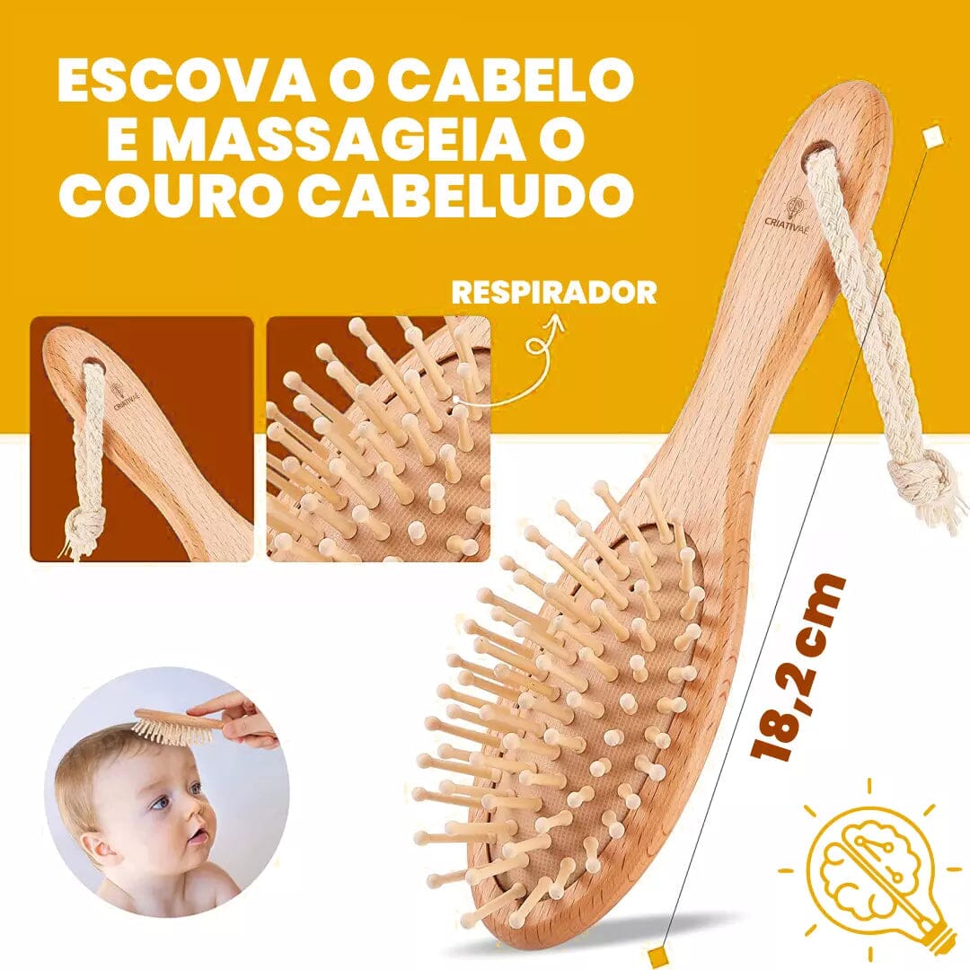 Coomfy - Escova de Lã Natural Super Macia para Bebês I&C 3 Criativaê