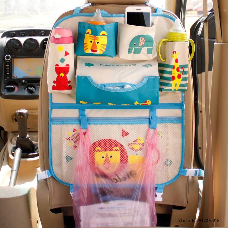 Creative Cartoon Car Seat Back Organizer Kids Toys Travel Protector Cover Automobile Interior Accessories Hang Storage Bag Baby 0 Criativaê 02