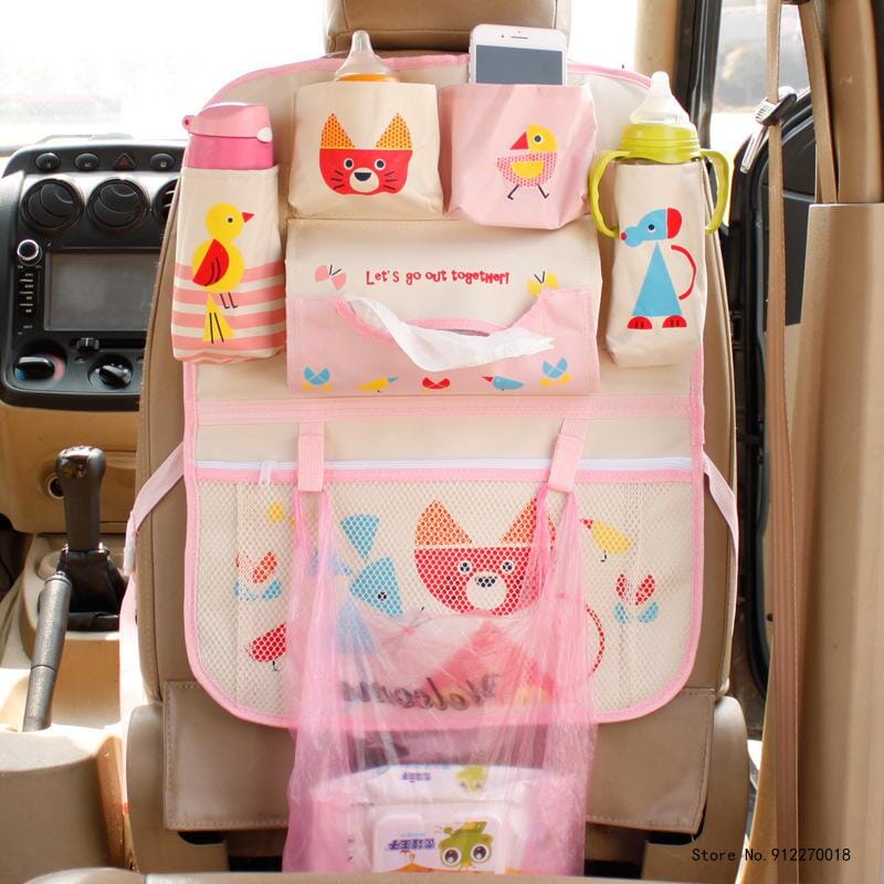 Creative Cartoon Car Seat Back Organizer Kids Toys Travel Protector Cover Automobile Interior Accessories Hang Storage Bag Baby 0 Criativaê 03