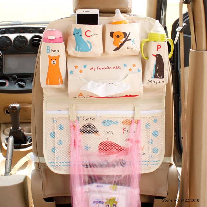 Creative Cartoon Car Seat Back Organizer Kids Toys Travel Protector Cover Automobile Interior Accessories Hang Storage Bag Baby 0 Criativaê 08