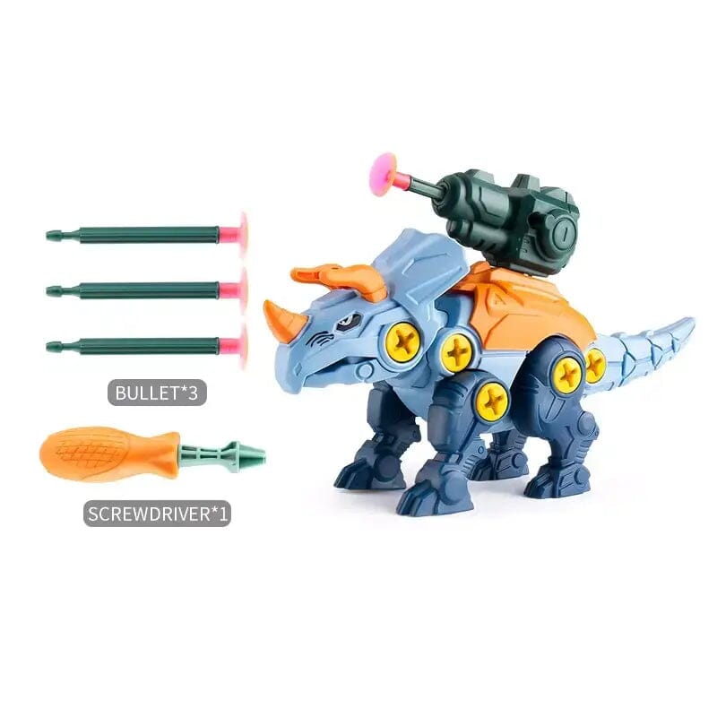Dino Constroy - Dinossauro Infantil Monta e Desmonta I&C 3 Criativaê Triceratops