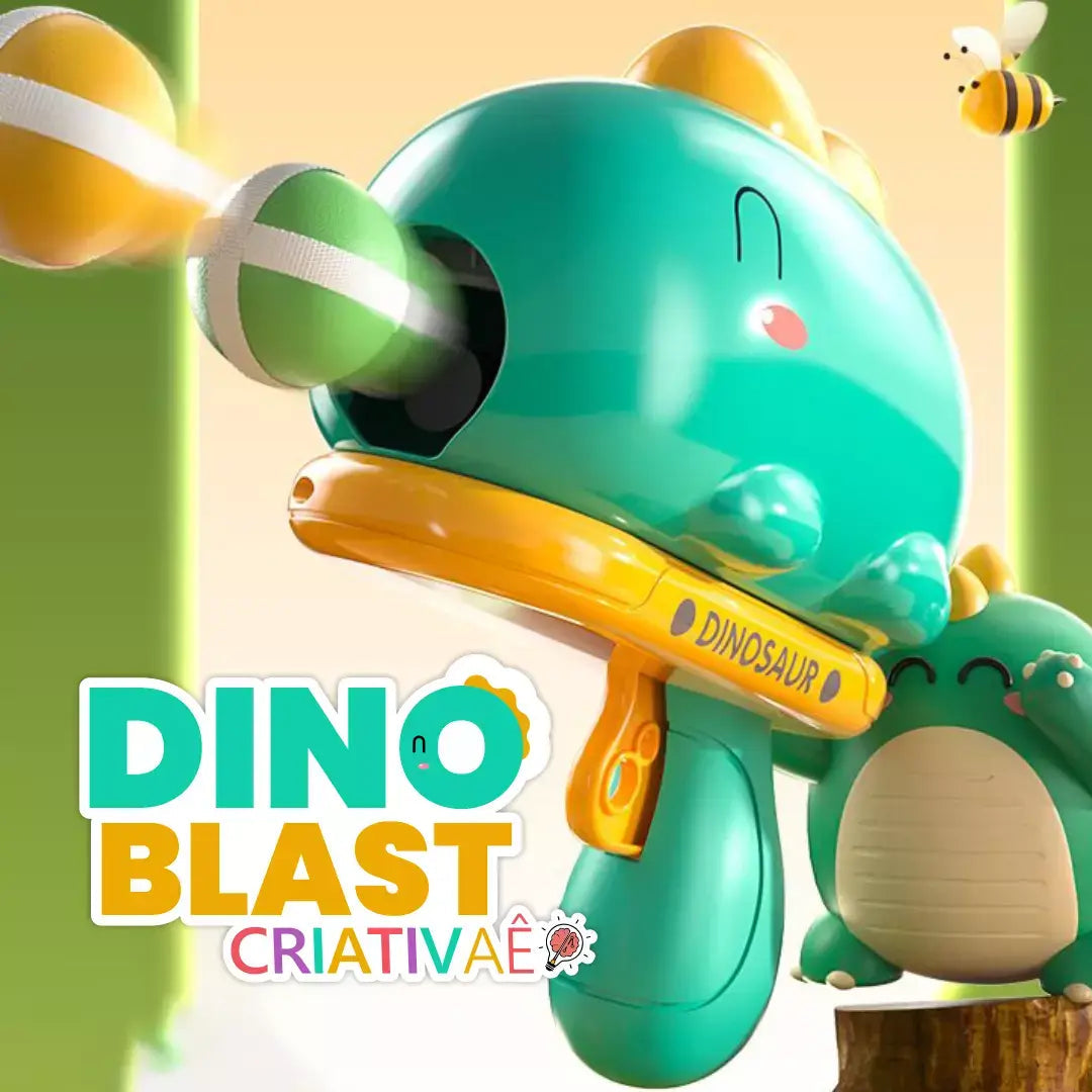 Dinoblast - Dinossauro Lançador de Bolinhas + Brinde Exclusivo Criativaê
