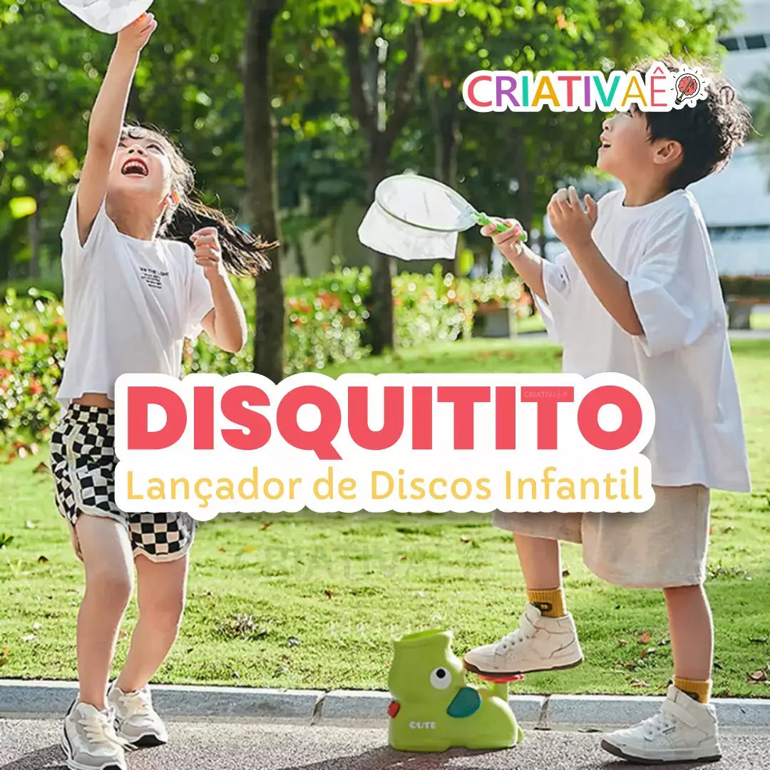 Disquitito - Lançador de Discos Infantil + Brinde Exclusivo 3+ Criativaê