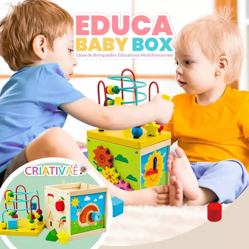Educa Baby Box - Caixa de Brinquedos Educativos Multifuncionais 0-2 Criativaê 