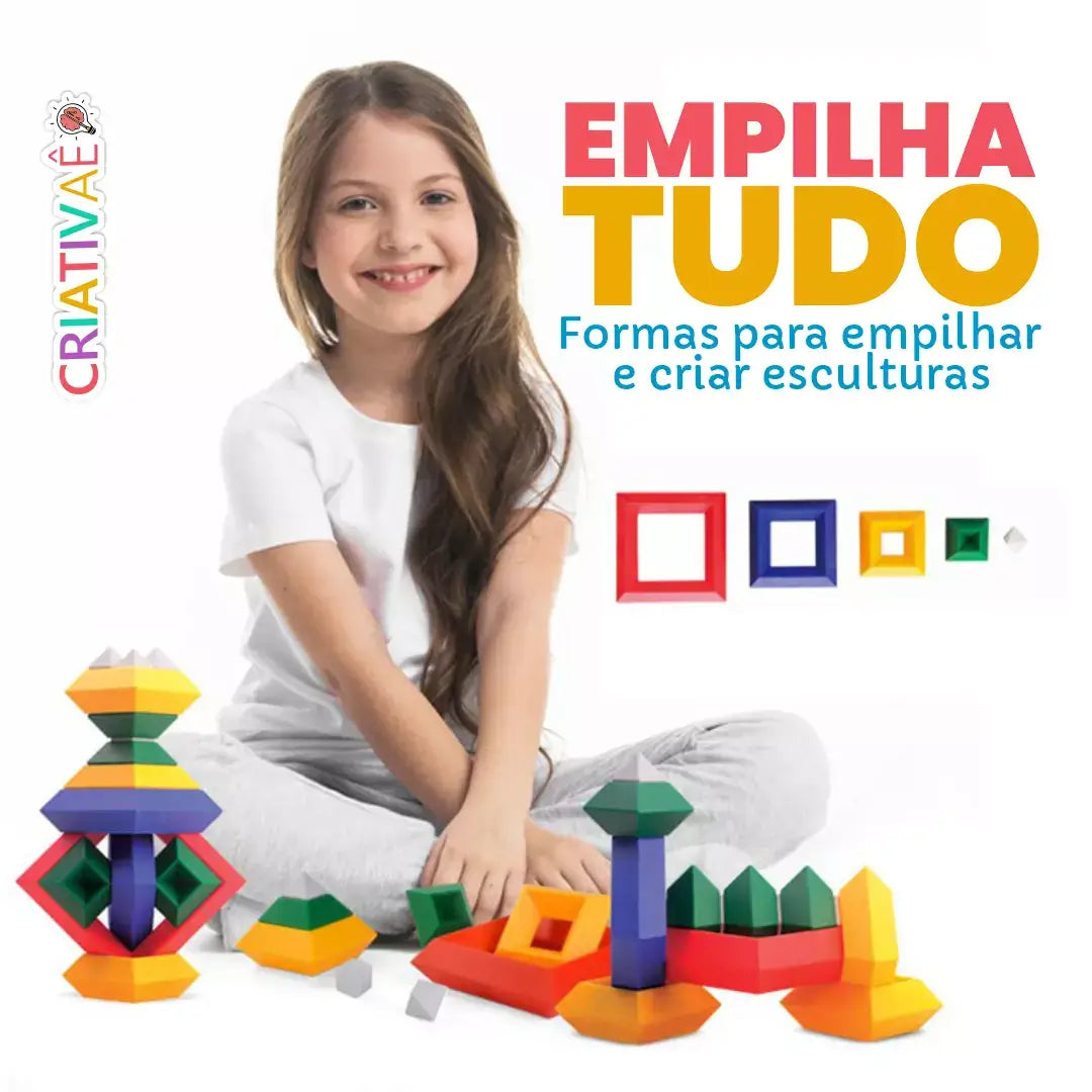 Empilhatudo - Formas para empilhar e criar esculturas Criativaê