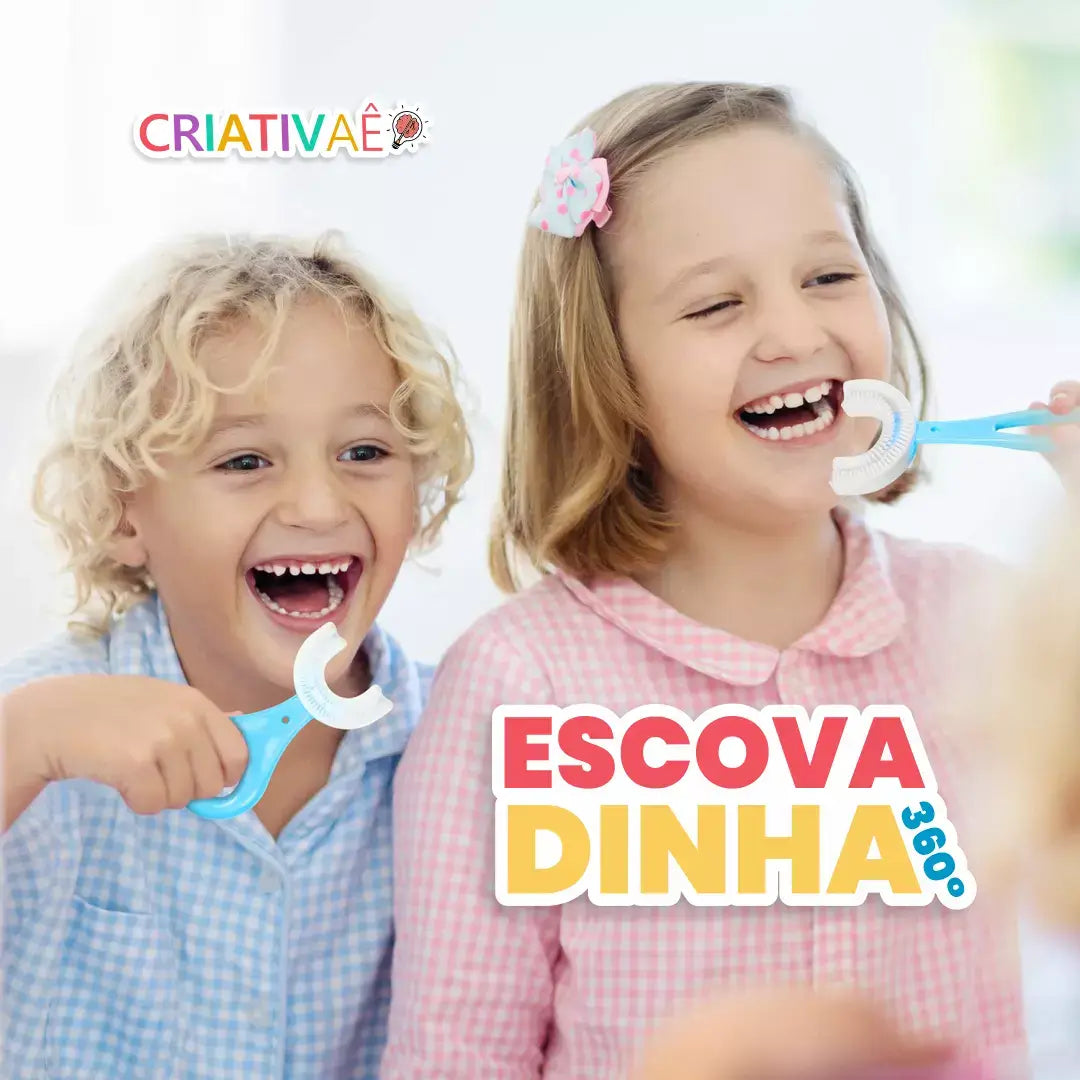 Escovadinha 360° - Escova de Dentes Infantil + Brinde Exclusivo I&C 3 Criativaê