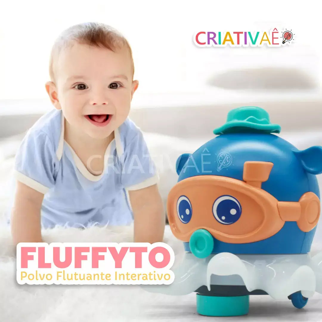 Fluffyto - Polvo Flutuante Interativo + Brinde Exclusivo 0-2 Criativaê