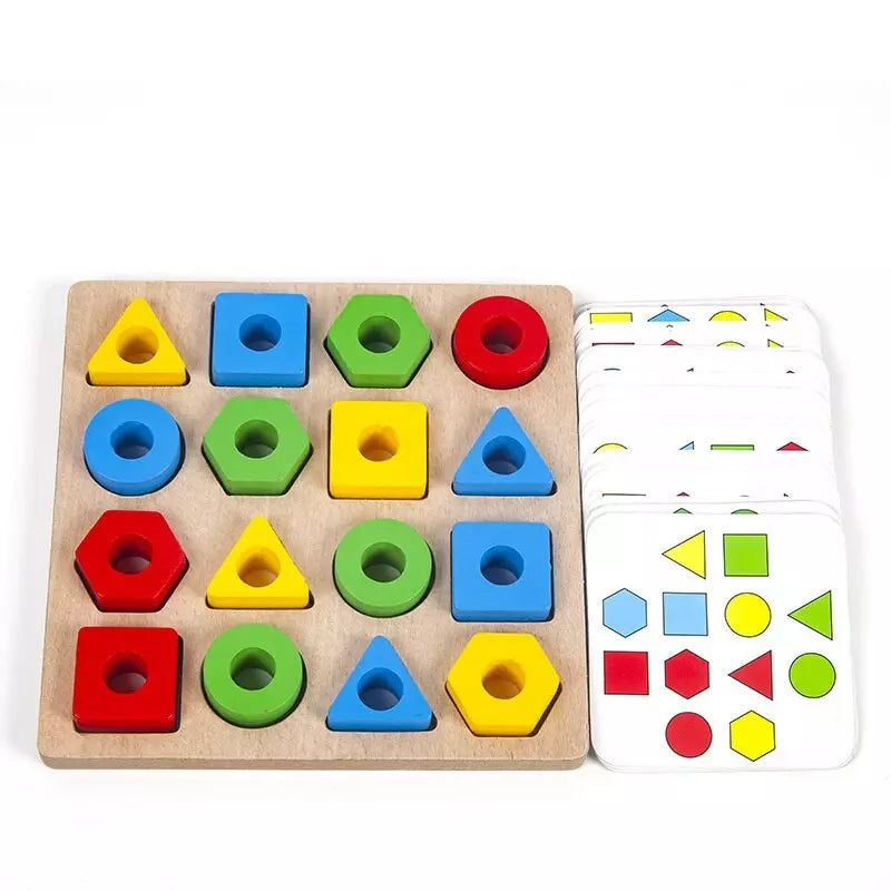 GEOMETRI KIDS™ Criativaê - Brinquedo Educativo de Formas Geométricas + Brinde Exclusivo I&C 3 Criativaê 1 Tabuleiro + Peças + Cartões 