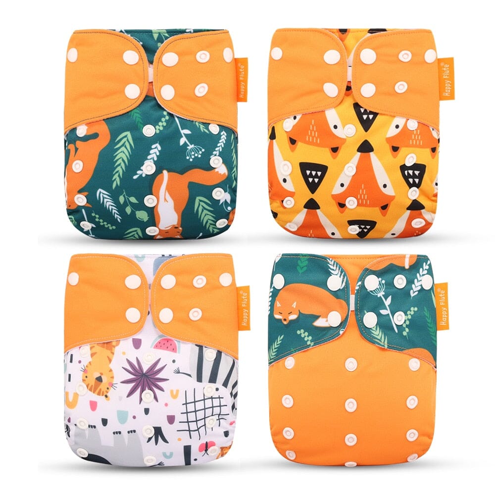 Kit 4 Fraldas Reutilizáveis para desfralde Confort Baby Criativaê Amarelo
