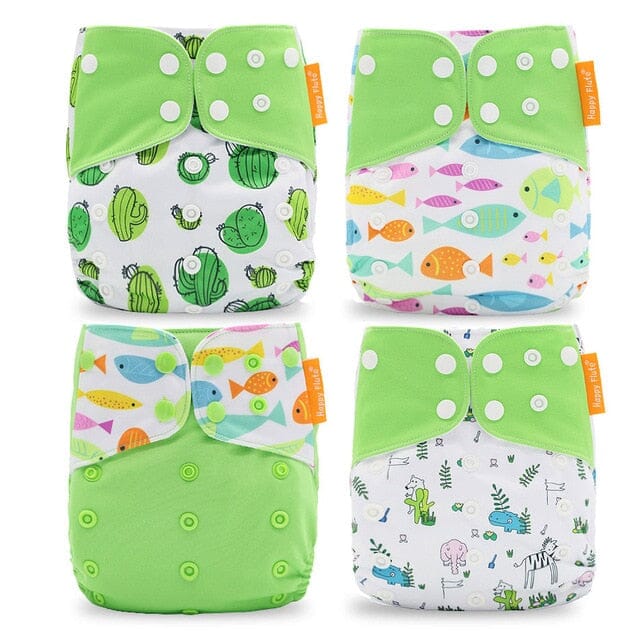 Kit 4 Fraldas Reutilizáveis para desfralde Confort Baby Criativaê Verde
