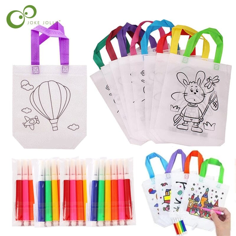 KIT 5 Conjunto de pintura artesanal Criativaê Kit 5 Bags com 5 Estojo de canetas