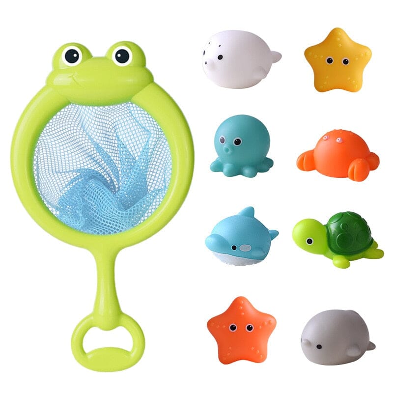 Kit Ácqua Brilho - Kit de brinquedos que brilham + Redinha Criativaê Kit Brinquedos para Banhos
