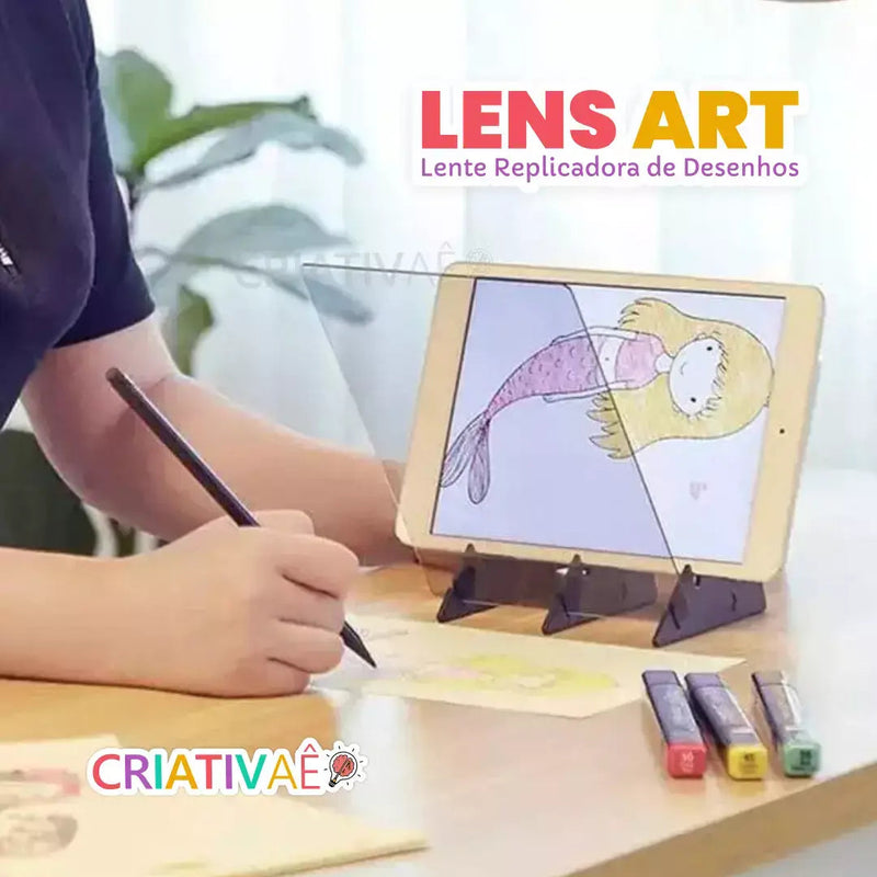 Lens Art - Lente Óptica Replicadora de Desenhos + Brinde Exclusivo 3+ Criativaê 