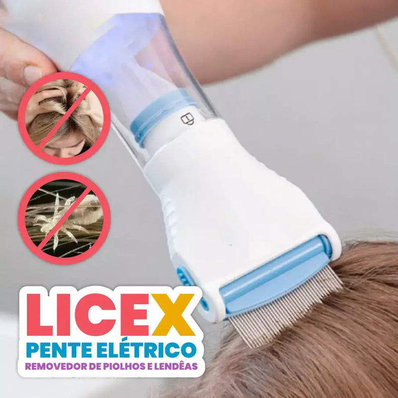 LiceX - Pente Elétrico Removedor de Piolhos e Lêndeas + Brinde Exclusivo Criativaê 