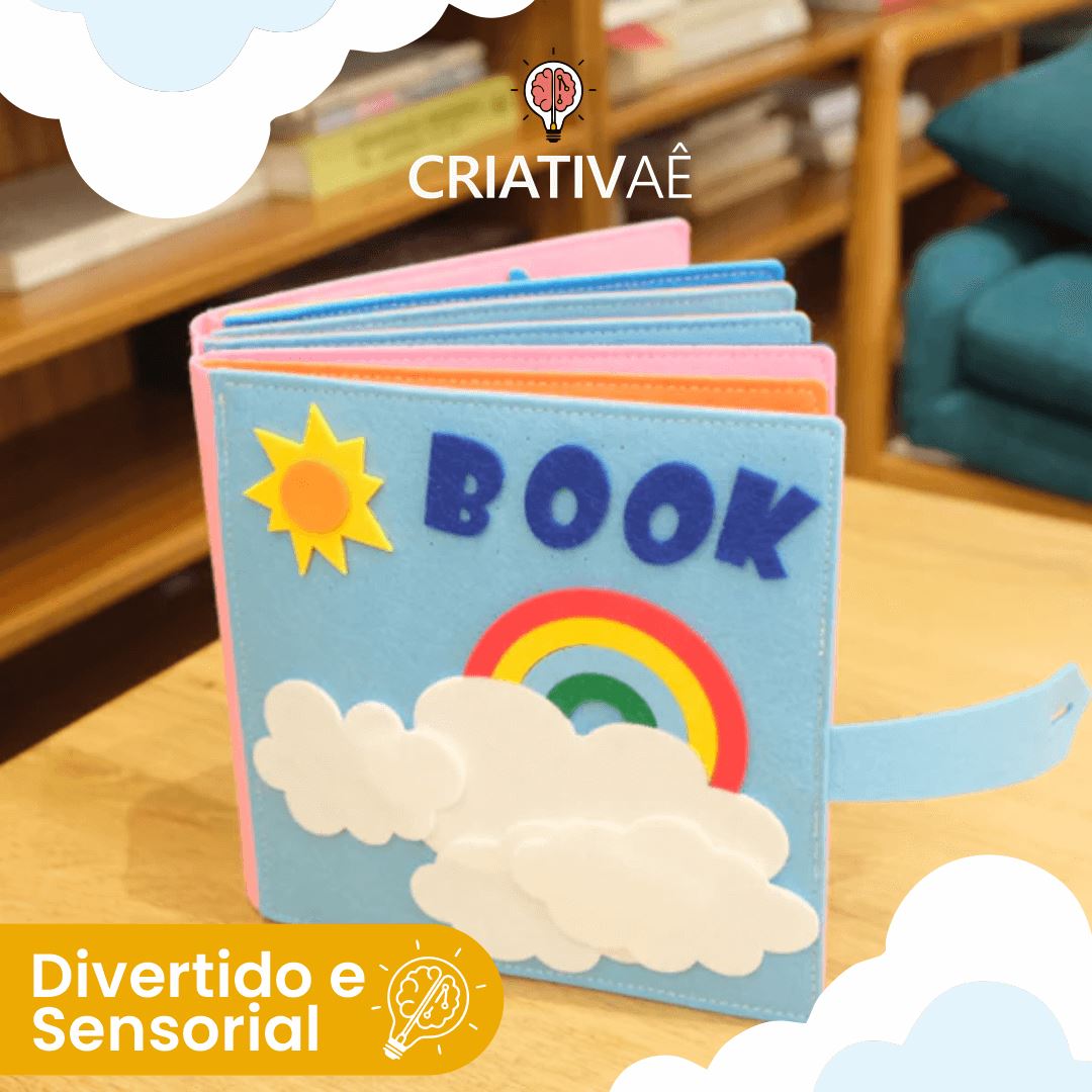 Livro Educativo Montessori - Criativaê FeltBook I&C 3 Criativaê