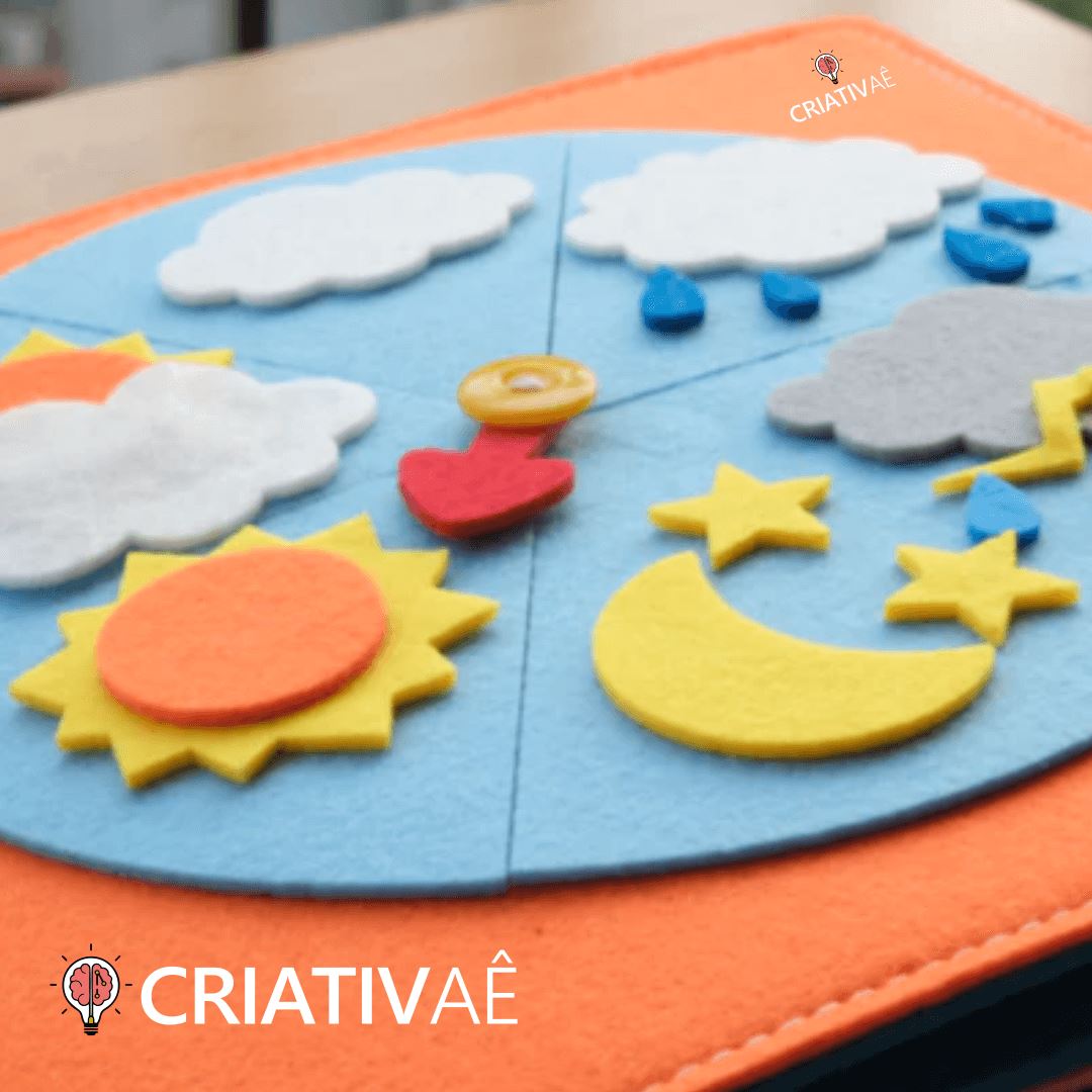 Livro Educativo Montessori - Criativaê FeltBook I&C 3 Criativaê