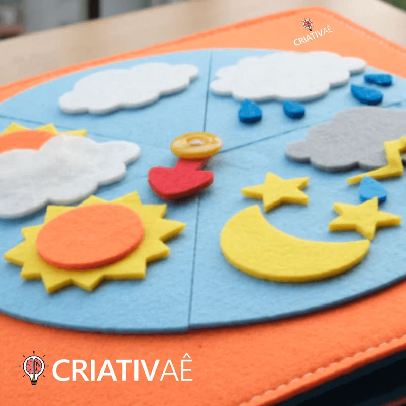 Livro Educativo Montessori - Criativaê FeltBook I&C 3 Criativaê 