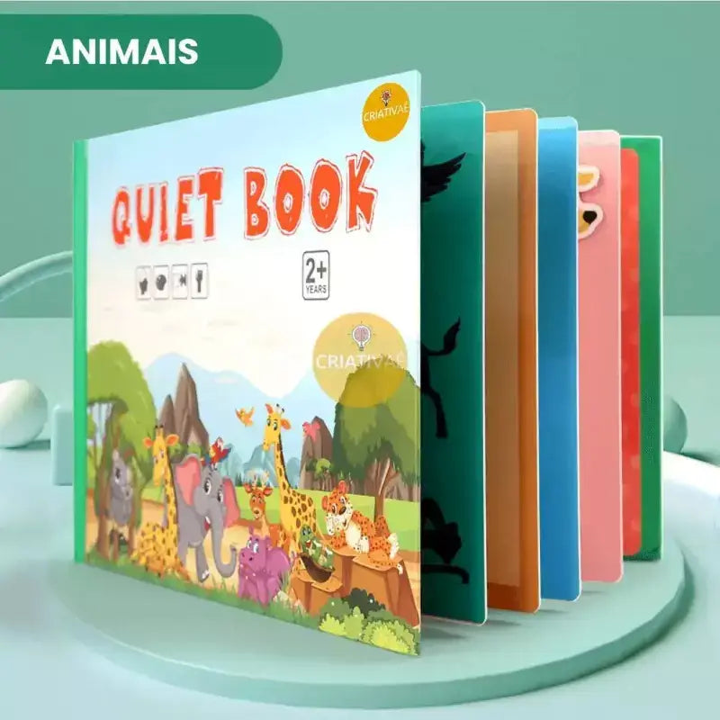 Livro Interativo Montessori Educação Infantil Criativaê QuietBook + Brinde Exclusivo 3+ Criativaê Animais 