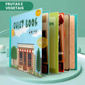 Livro Interativo Montessori Educação Infantil Criativaê QuietBook + Brinde Exclusivo 3+ Criativaê Frutas e Vegetais 