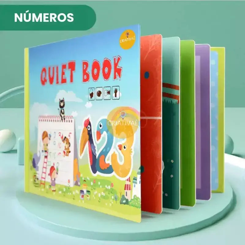 Livro Interativo Montessori Educação Infantil Criativaê QuietBook + Brinde Exclusivo 3+ Criativaê Números 