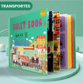 Livro Interativo Montessori Educação Infantil Criativaê QuietBook + Brinde Exclusivo 3+ Criativaê Transportes 