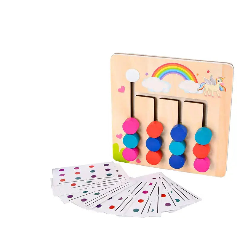 Lógic Cores - Brinquedo de Lógica Montessori de Madeira Educativo + Brinde Exclusivo 3+ Criativaê Pequeno