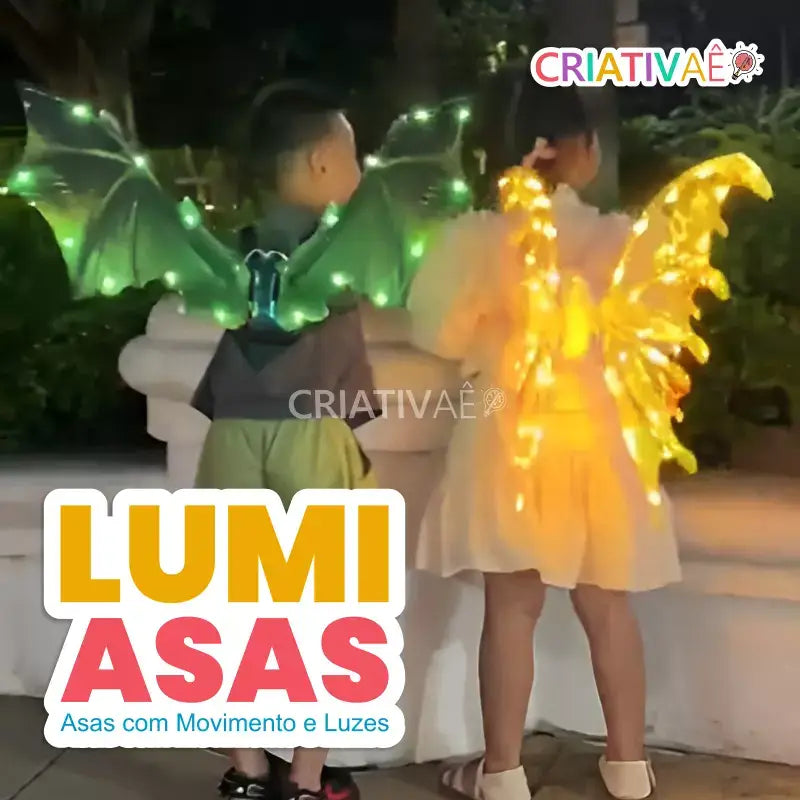 Lumi Asas - Asas com Movimento e Luzes + Brinde Exclusivo 3+ Criativaê