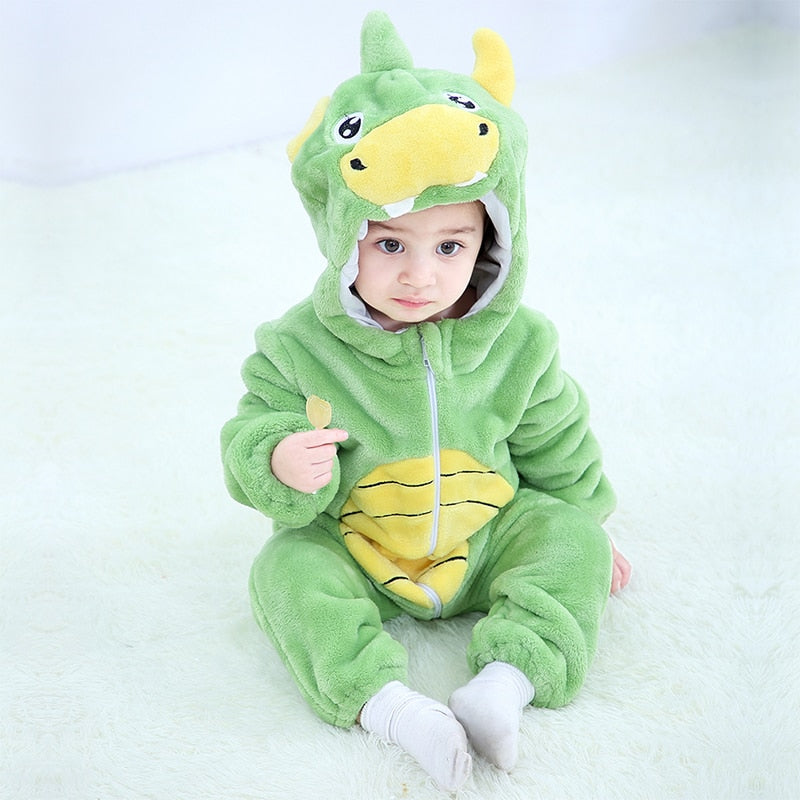 Macacão Baby Bichinhos Criativaê - Tecido Premium Resistente e Antialérgico I&C 3 Criativaê Dinossauro 0 a 6 meses