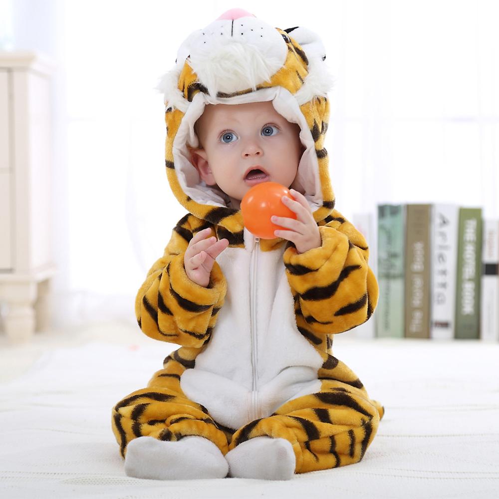Macacão Baby Bichinhos Criativaê - Tecido Premium Resistente e Antialérgico I&C 3 Criativaê Tigre 3 a 4 anos
