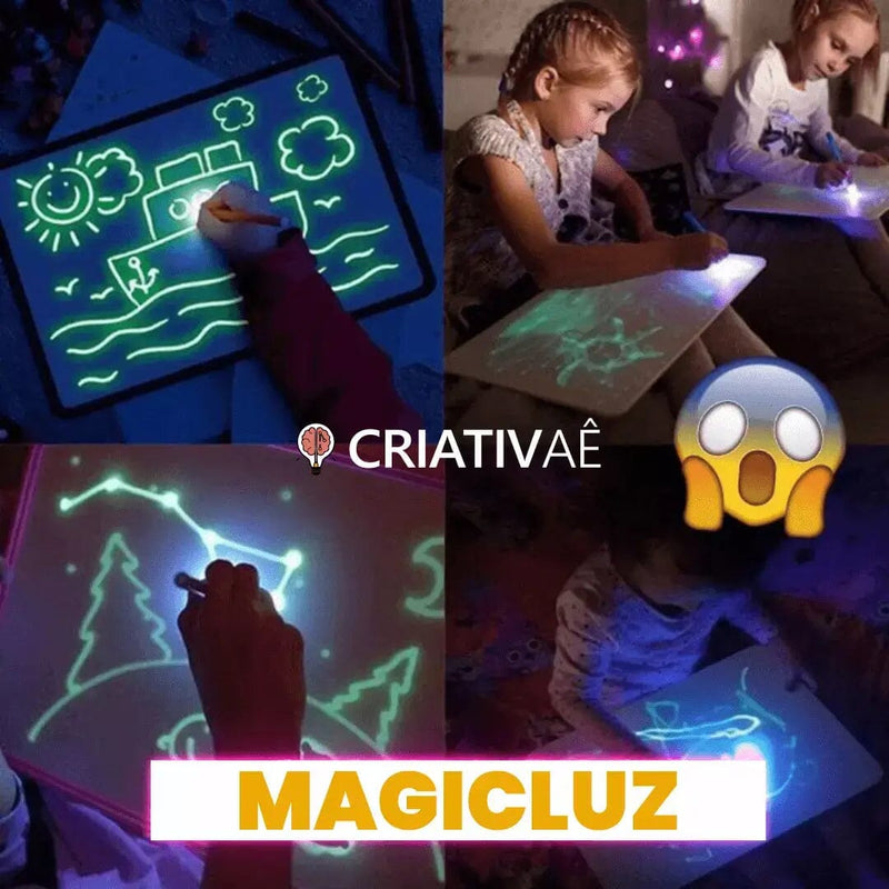 Magic Luz - Lousa Mágica Luminosa Educativa I&C 3 Criativaê 