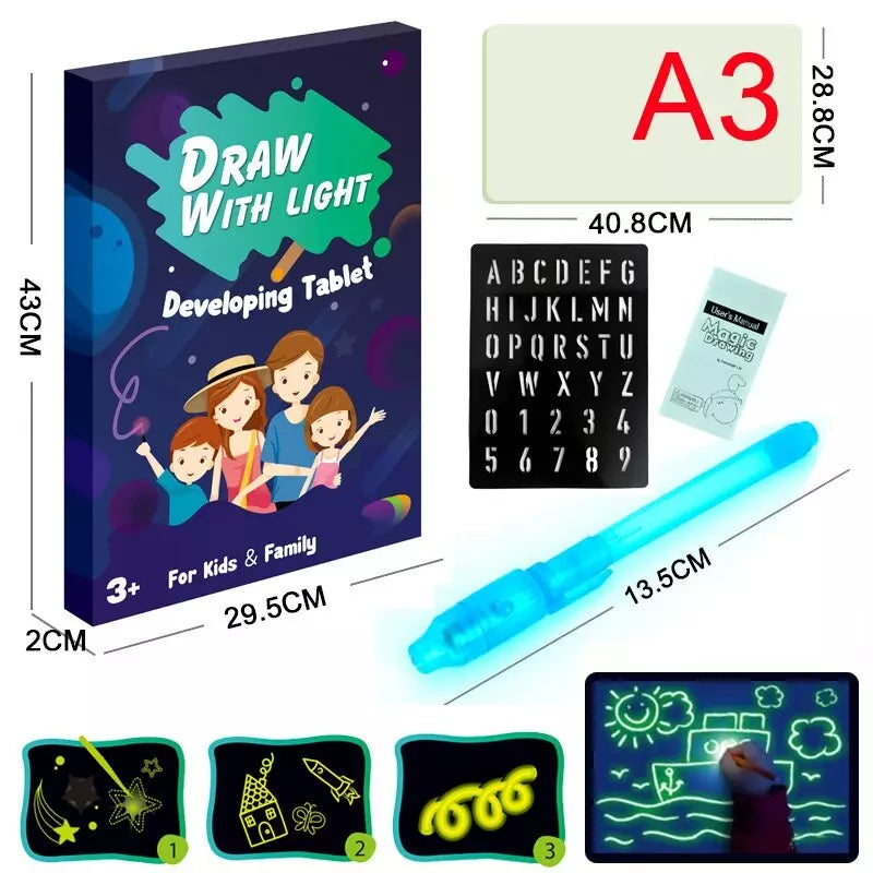 Magic Luz - Lousa Mágica Luminosa Educativa I&C 3 Criativaê A3