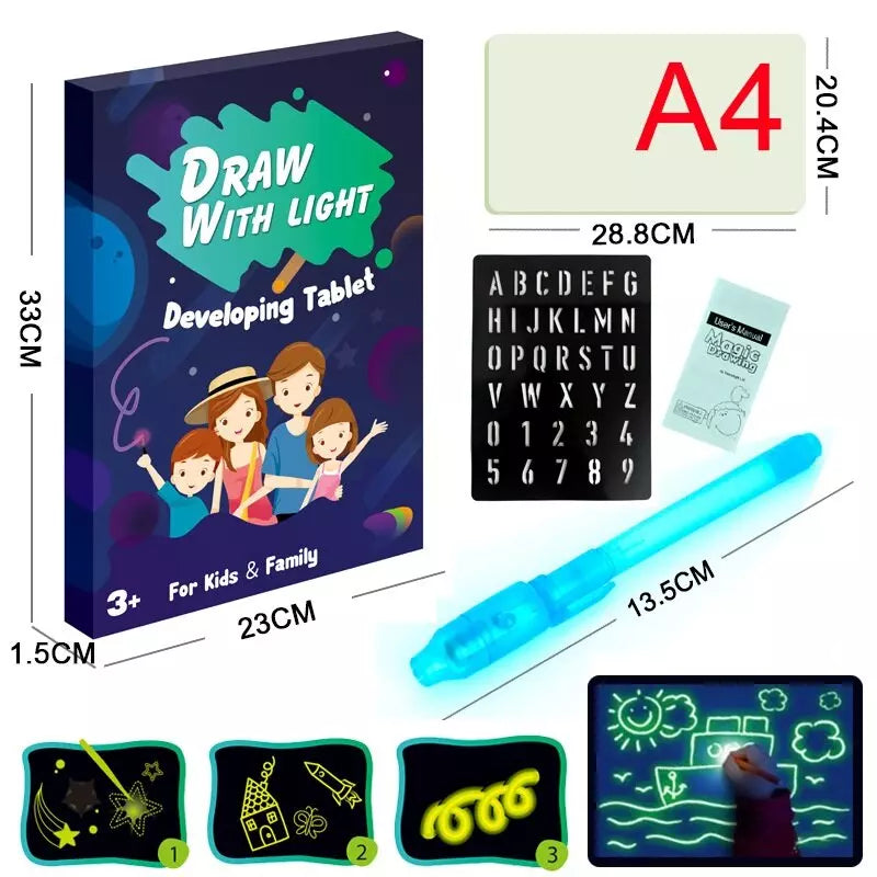 Magic Luz - Lousa Mágica Luminosa Educativa I&C 3 Criativaê A4