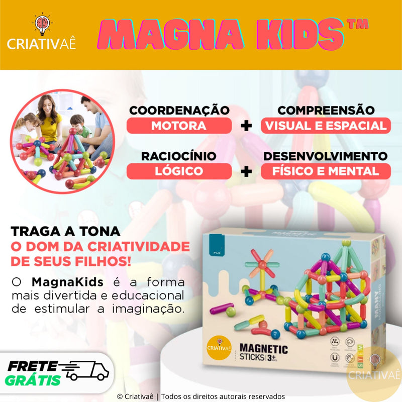 Magna Kids - Conjunto de Bolas e Hastes Magnéticas Criativaê I&C 3 Criativaê 
