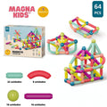 Magna Kids - Conjunto de Bolas e Hastes Magnéticas Criativaê I&C 3 Criativaê 64 Peças 