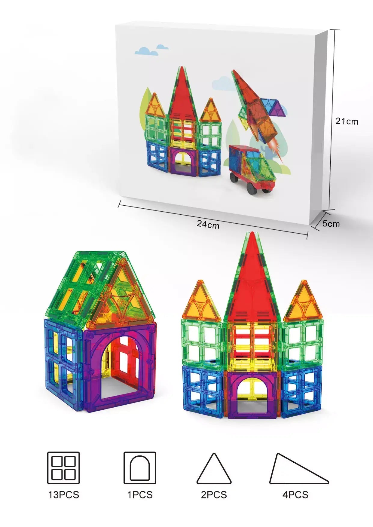 MagnaBuild- Construção Magnética 3+ Criativaê 28 peças