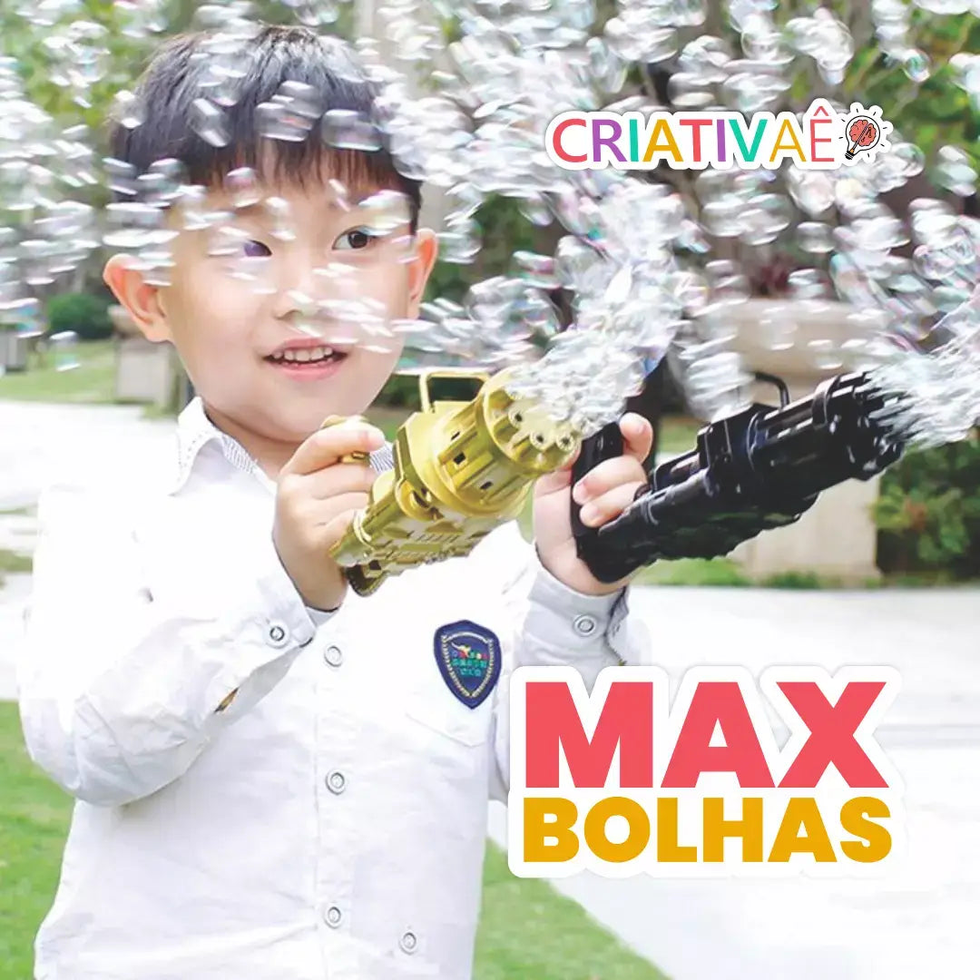 Max Bolhas - Metralhadora de Bolhas de Sabão Criativaê I&C 3 Criativaê