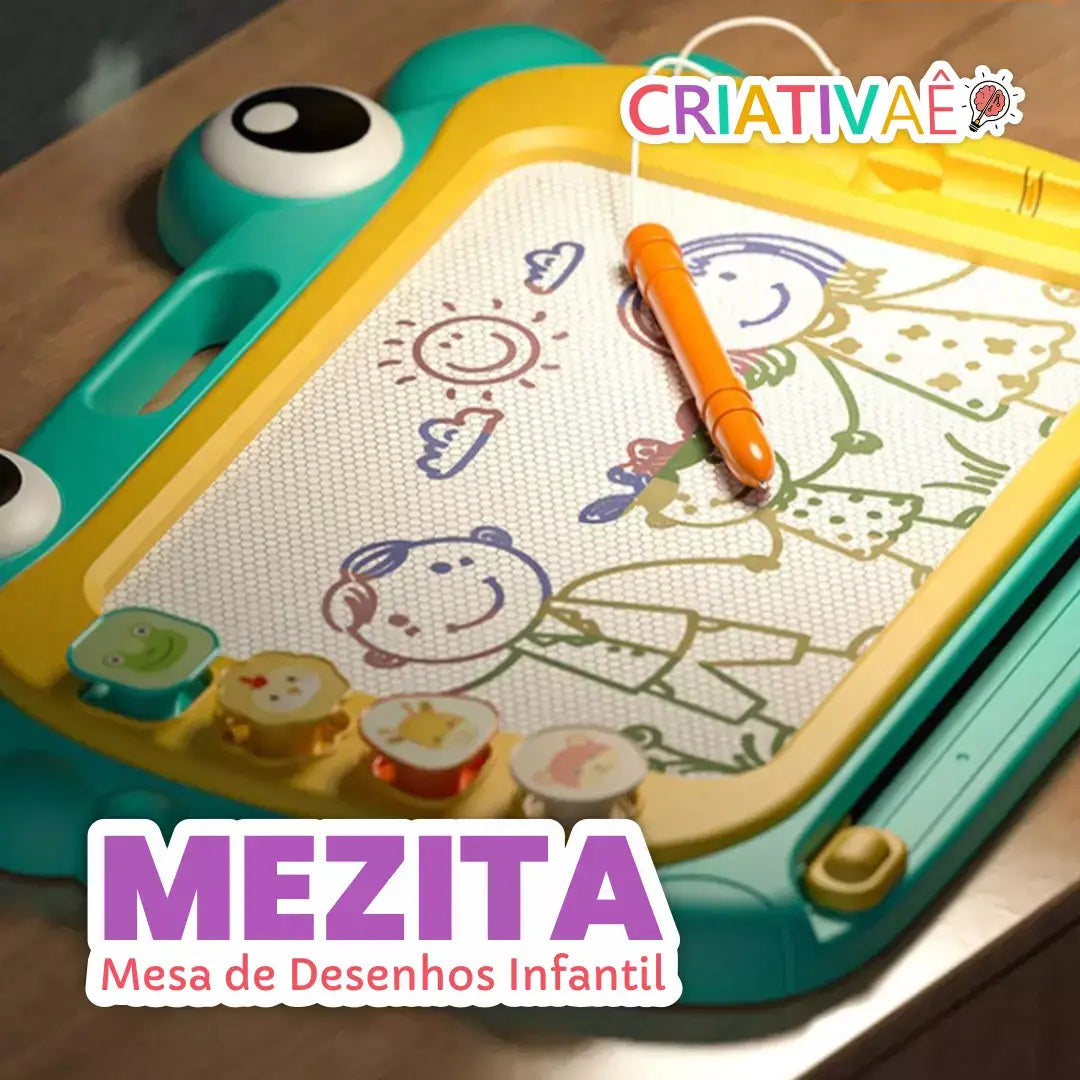 Mezita - Mesa de Desenhos Infantil + Brinde Exclusivo Criativaê