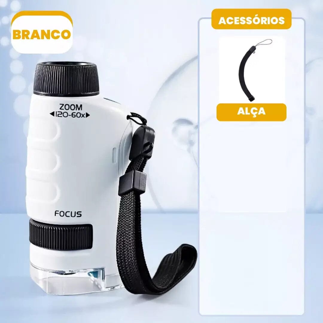 Microscópic - Microscópio Portátil Infantil I&C 3 Criativaê BRANCO