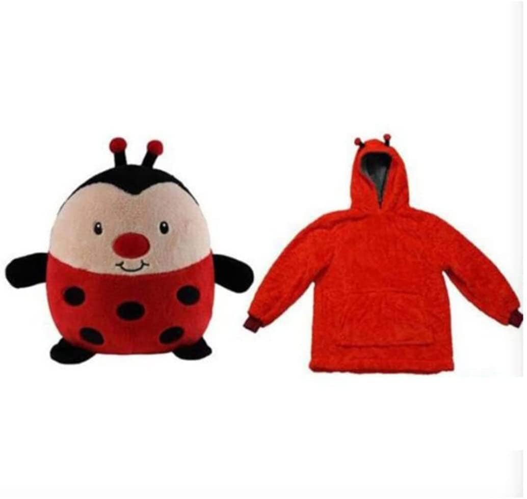 Moletom Infantil Bichinhos - Feito de Lã, Antialérgico e com Capuz I&C 3 Criativaê Joaninha
