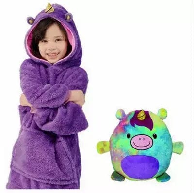 Moletom Infantil Bichinhos - Feito de Lã, Antialérgico e com Capuz I&C 3 Criativaê Unicornio