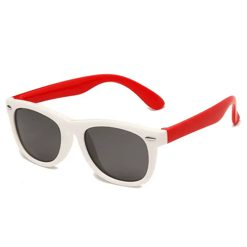 Óclitos - Óculos Polarizados Resistentes + Brinde Exclusivo 3+ Criativaê Branco e Vermelho 