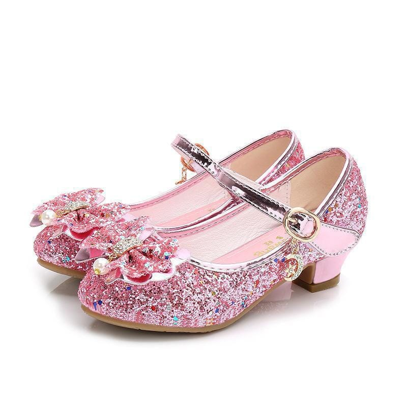 Pezinhos Encantados: Sapato Infantil Estilo Boneca com Laço e Salto Criativaê Rosa 26