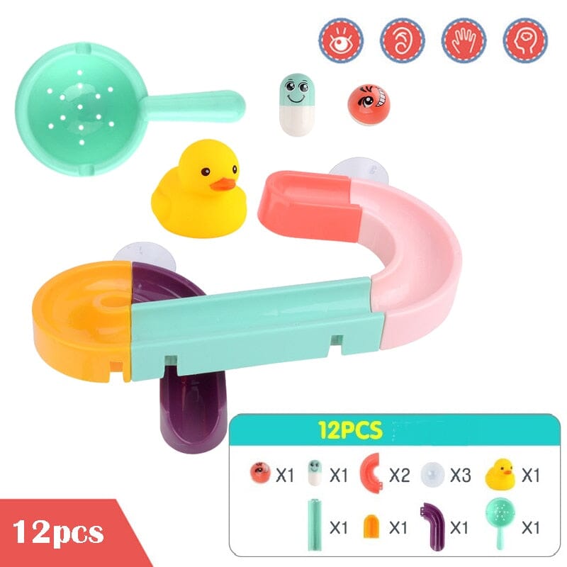 Pista áquatica de patinhos amarelos Criativaê 12Pcs