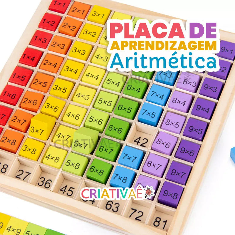 Placa de aprendizagem aritmética + Brinde Exclusivo 3+ Criativaê 