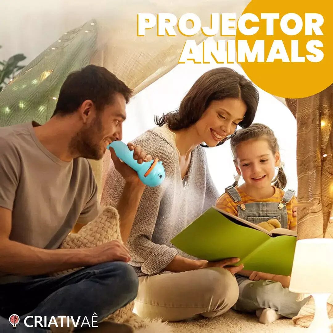 Projector Animals - Lanterna Projetora de Imagens Educativas Infantil I&C 3 Criativaê