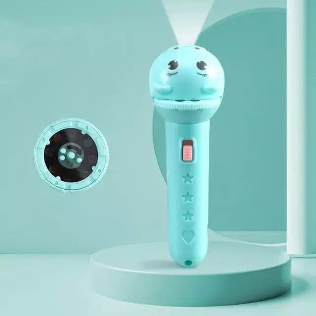 Projector Animals - Lanterna Projetora de Imagens Educativas Infantil I&C 3 Criativaê Azul