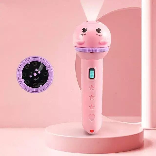 Projector Animals - Lanterna Projetora de Imagens Educativas Infantil I&C 3 Criativaê Rosa