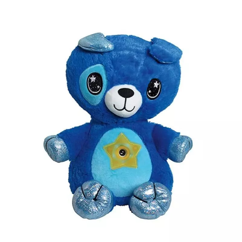 Pup Star - Brinquedo de Pelúcia com Projetor Criativaê I&C 3 Criativaê Ursinho Azul